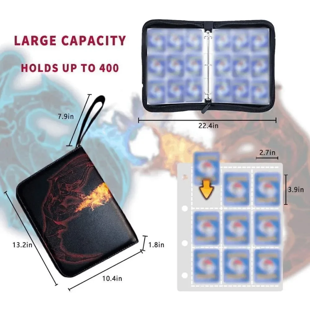 4 Pockets Portable Card Collector Album, Trading Card Binder